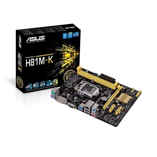 Placa Mãe Asus H81M-K, Chipset H81, Intel LGA 1150, mATX, DDR3