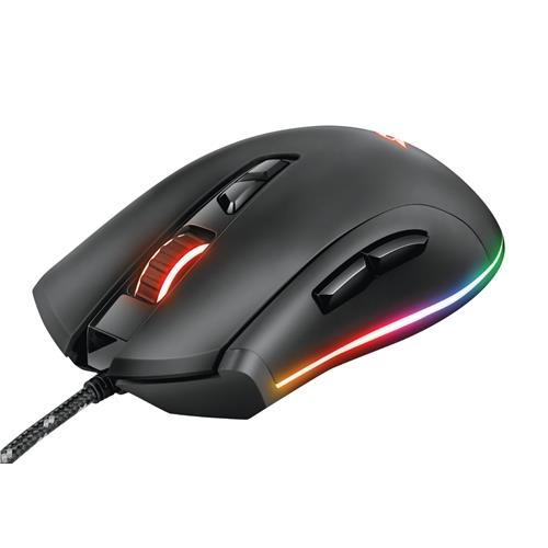 Mouse Gamer Trust GXT 900 Qudos, RGB, 15000 DPI, 7 Botões Programáveis, USB, Preto