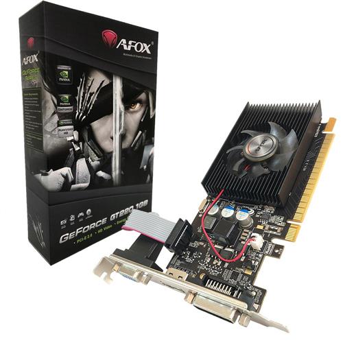 Placa de Vídeo AFox GeForce GT220, 1GB, DDR3, 128-Bit, Preto