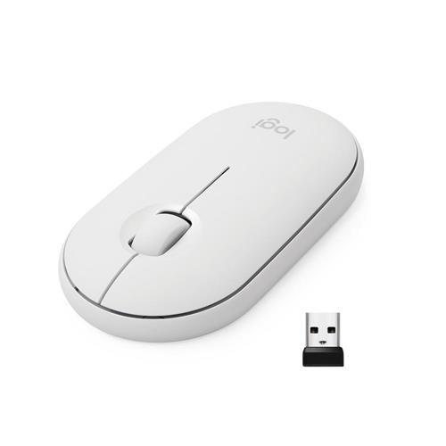 Mouse Sem Fio Logitech Pebble M350 1000DPI Branco