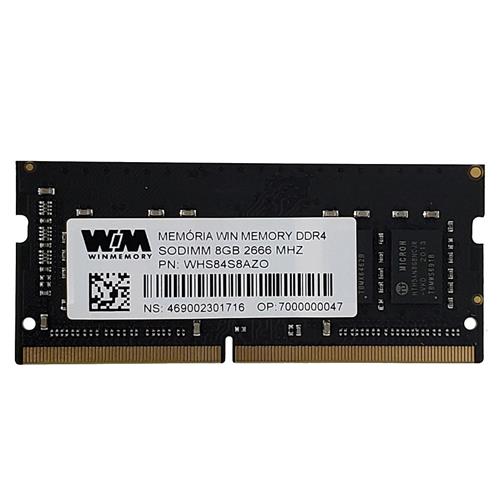 Memória Win Memory SO-DIMM 08GB 2666MHz DDR4