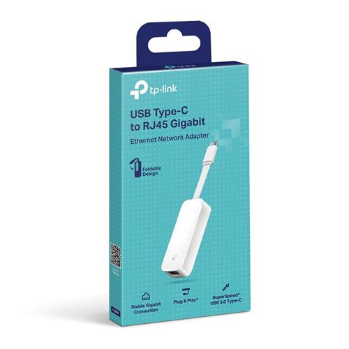 Adaptador de Rede TP-Link UE300C, USB Tipo C, RJ45 Ethernet, Gigabit, Portátil