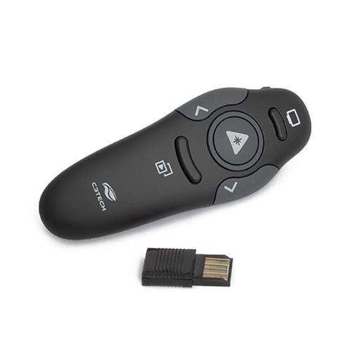 Apresentador Sem Fio C3Tech AP-400BK, 2.4GHz, USB, 5 Botões