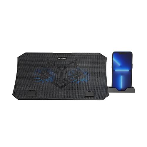 Base Para Notebook 15.6&#34; C3Tech NBC-40BK, USB, 2 Fans, Suporte para Celular, LED, Preto