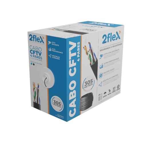 Cabo CFTV Premium 4 Pares, 305m, PVC, Azul