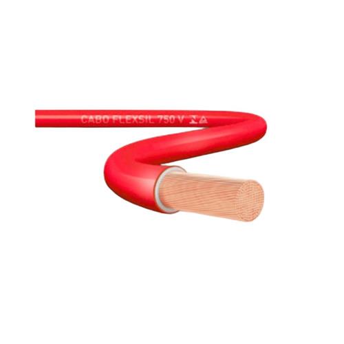 Cabo Megatron Fotovoltaico, 4mm, Flexível, Deslizante, Vermelho