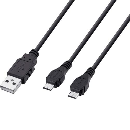 Cabo Micro-USB, Trust, Gxt222, 222 3,5m, Carrega Até 2 Controles Simultaneamente, USB Versão 2.0, Duo Charge Cable,Preto