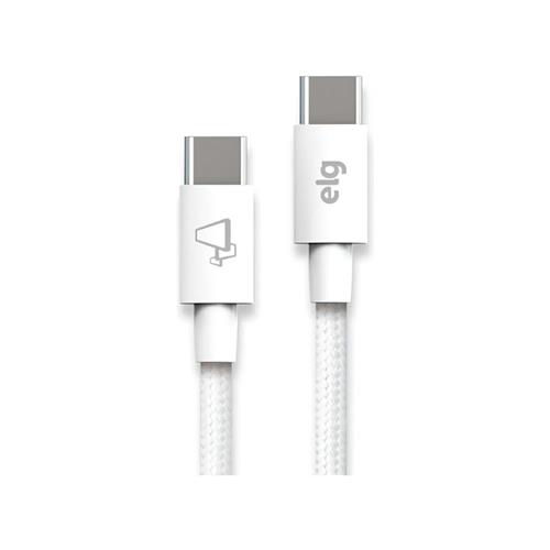 Cabo Usb-C ELG TC60, 3.0a, 1 Metro, Branco