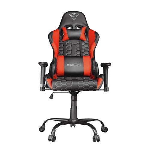 Cadeira Gamer Trust GXT708R Resto, Com Almofadas, Reclinável, Preto e Vermelho