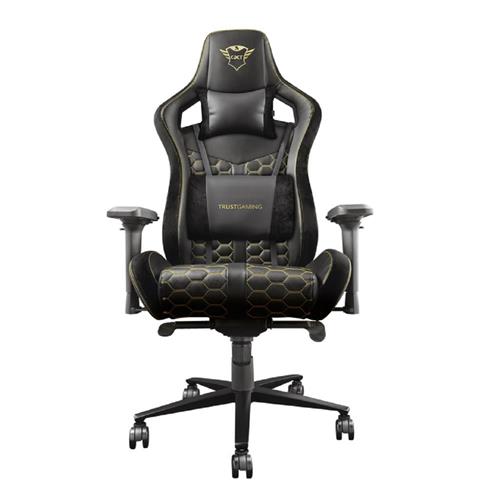 Cadeira Gamer Trust GXT 712 Resto Pro, Com Almofadas, Reclinável, Preto