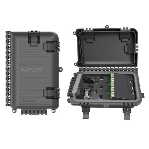 Caixa Terminal Óptica 1×8 SC APC NAP POP 8, Sem Spliter, Cabos Mini Drop