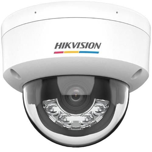 Câmera de rede, domo fixo ColorVu Hikvision,  4 MP, com luz híbrida inteligente - DS-2CD1127G2H-LIU