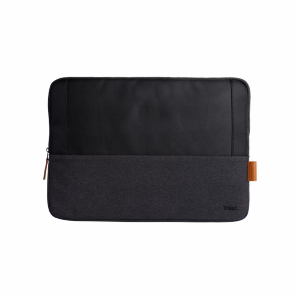 Capa Trust para Laptop 16", Acolchoada, Material Reciclado, Preta