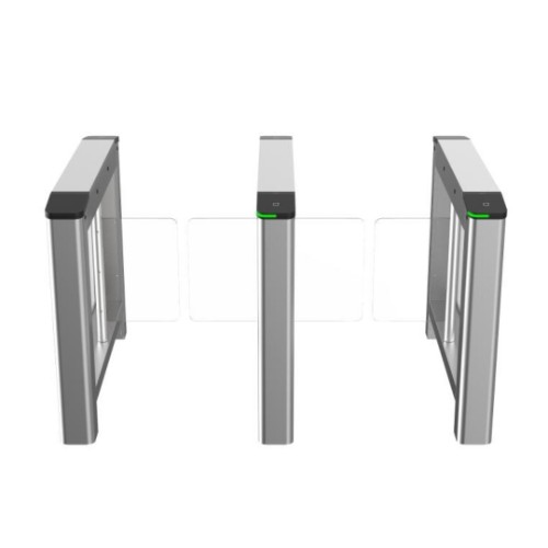 Catraca Swing Hikvision, Lado Esquerdo, Vão 90cm, Aço Inox, Sensor IR, DS-K3B220LX-L/PG-DP90(O-ST)
