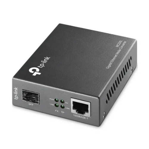 Conversor de Mídia TP-Link, Gigabit Ethernet, 1 Porta RJ45, 1 Slot SFP, Hot Swappable, IEEE 802.3ab, IEEE 802.3z, MC220L