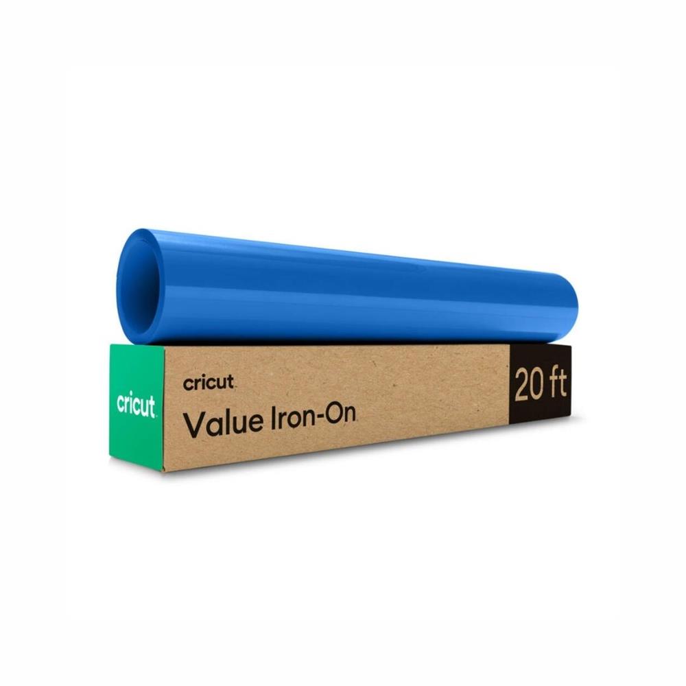 Cricut Value Iron-On- Branco, Filme de Recorte de 30,48 cm x 6,09 m. Perfeito para personalizar roupas, almofadas, bonés e muito mais