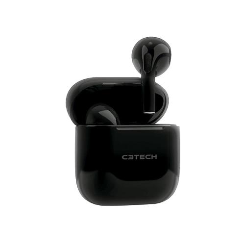 Fone de Ouvido Bluetooth C3Tech EP-TWS-21BK, com Microfone, In-ear, Preto