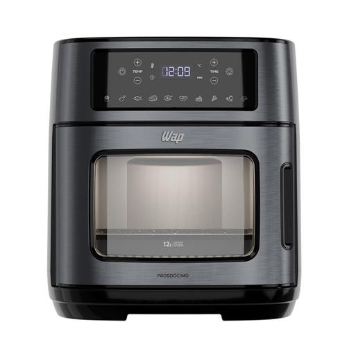 Fritadeira Elétrica Air Fryer Oven Digital Black Inox WAOD2 WAP, 127V, 12L, 1800W, Timer, Painel Digital, Antiaderente GrayStone, Preto