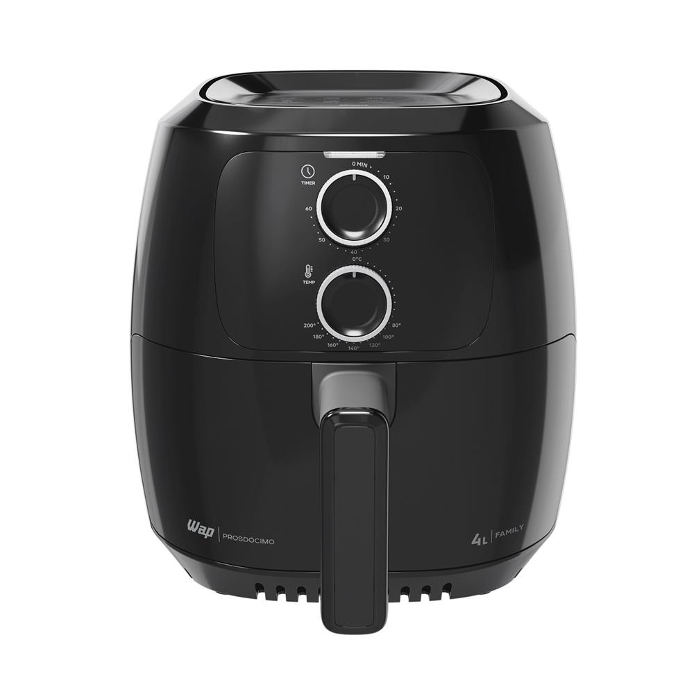 Fritadeira Elétrica Air Fryer WAP Family 4L, 1500W, 220V, Preto