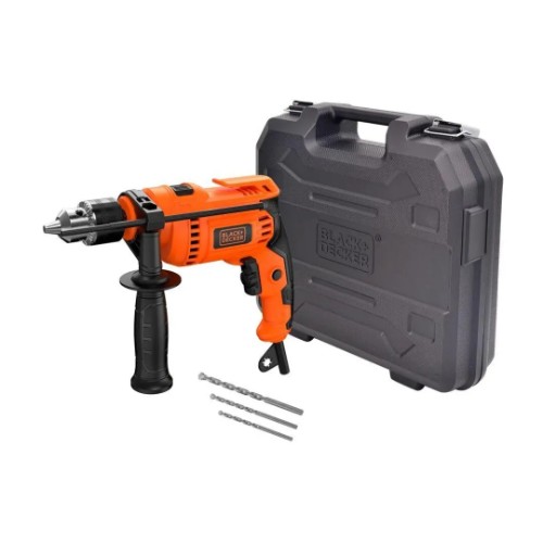 Furadeira de Impacto Black+Decker, BED713650, 650W, Mandril 13mm, 127V  Laranja e Preta