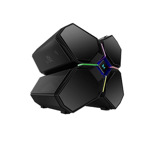 Gabinete Gamer DeepCool Quadstellar Infinity, RGB, Full Tower, Vidro Temperado, Sem Fonte, Sem Fan, Preto