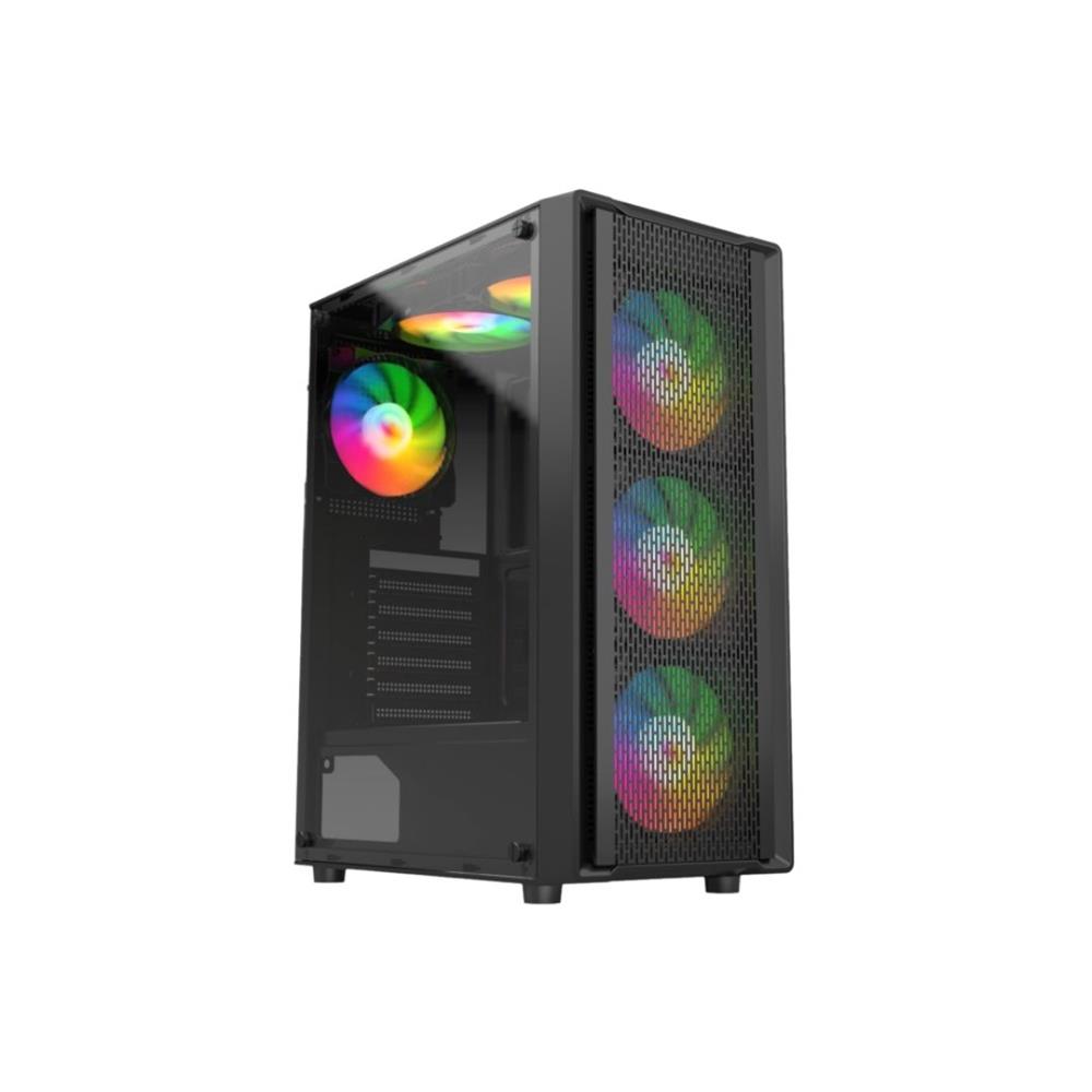 Gabinete Liketec Storm, Mid Tower, Vidro Temperado, Suporte RGB/ARGB, Preto, LC-AT-STORM-02