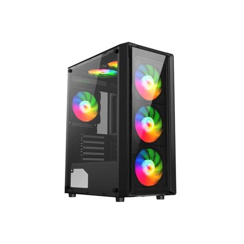 Gabinete Liketec Sigma, Mid Tower, LED ARGB, Vidro Temperado, Preto