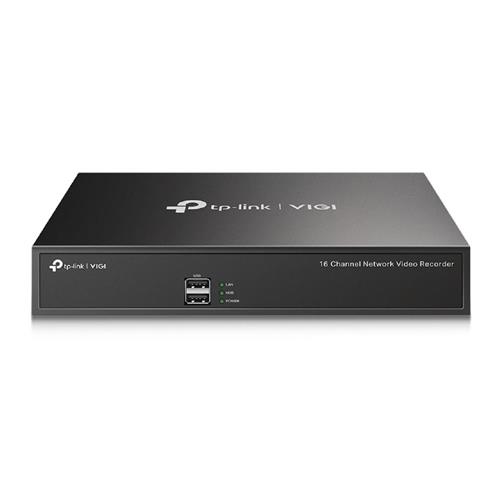 Gravador de Vídeo NVR Tp-link Vigi NVR1016H, 16 Canais, H.265+, Preto