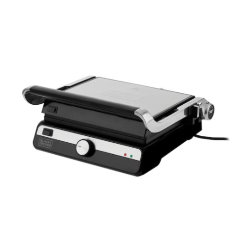 Grill Elétrico Black+Decker, Gourmand Gris, G1500G, 1800W, Abertura 180°, Chapas Removíveis, 220V, Cinza e Preto