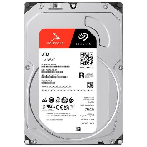 HD Seagate Iron Wolf 6TB, Nas, 3.5&#34;, SATA 3, 5400RPM - ST6000VN006