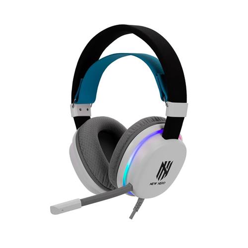 Headset Gamer New Hero Mage, Rainbow, Drivers de 40mm, Múltiplas Plataformas, Branco