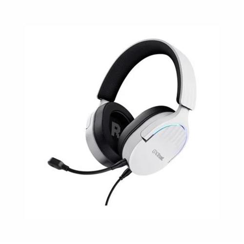 Headset Gamer Trust GXT 490W Fayzo, RGB, 7.1, Drive 50mm, USB, PC e Console, Branco
