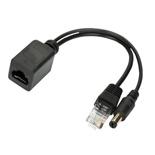 Cabo Adaptador PoE CPro RJ45 Macho P4 Fêmea, 20cm, Ethernet, Passivo, Preto
