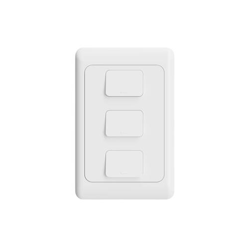 Interruptor AGL Wi-Fi Smart, 3 Teclas, IP60, LED, ABS, Branco