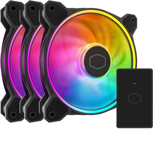 Kit Cooler para Gabinete Cooler Master MF120 Halo 2, 3 Fans, 120 mm, ARGB, Preto