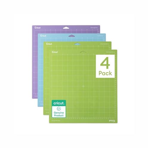 Cricut Base de Corte Pacote com 4 unidades Aderência Leve, padrão e forte - 30,5 cm x 30,5 cm