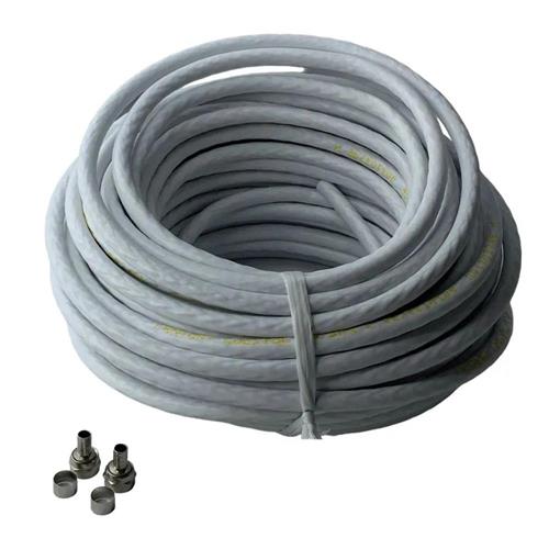Kit Cabo Coaxial Century 15 M Rg59 Para Antena E Conectores