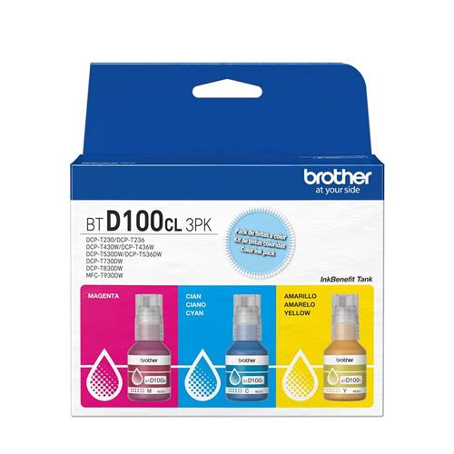 Kit Refil de tintas Brother, BTD1003PK C/M/A C/3 Un