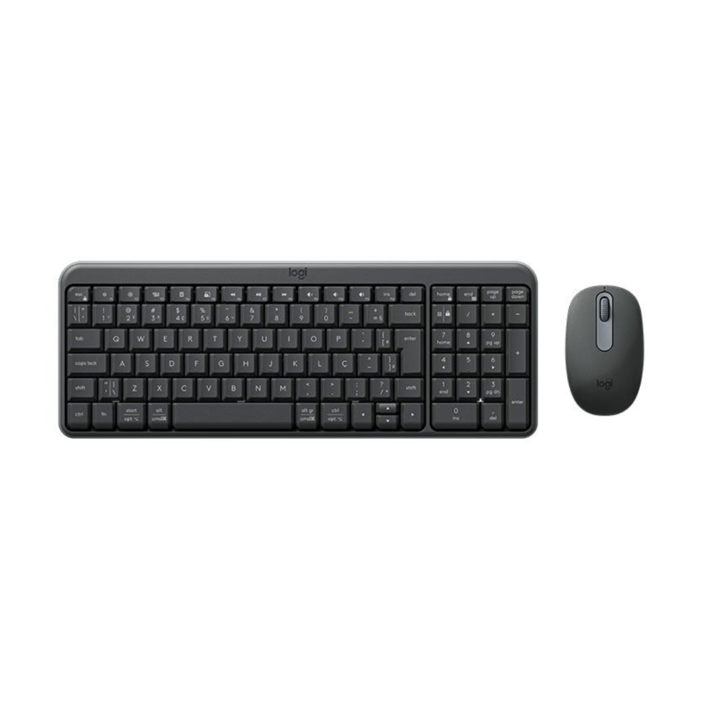 Kit Teclado e Mouse Sem Fio, Logitech MK250, Conexão 2.4GHz, Teclas Multimídia, Mouse Óptico, Receptor USB Nano, Grafite