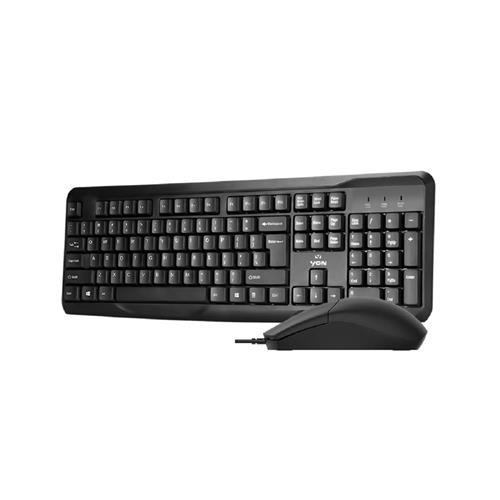 Kit Teclado e Mouse Yon CM-508, USB, ABNT2, 1000 DPI, Preto