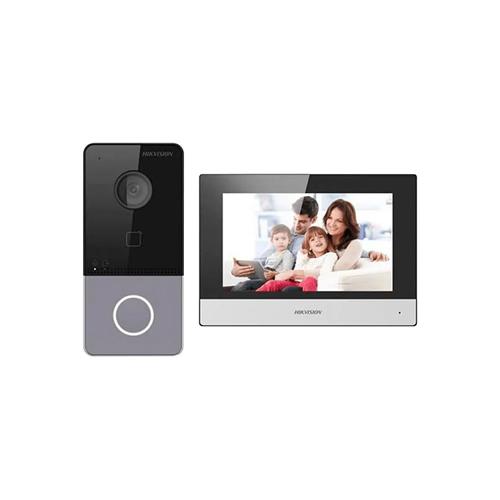 Kit Vídeo Porteiro Hikvision DS-KIS603-P(B) IP WIFI 1080 HD