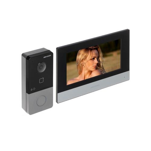 Kit Vídeo Porteiro Hikvision DS-KIS603-P(C), 2MP, Tela, 7", 1024, Wi-fi