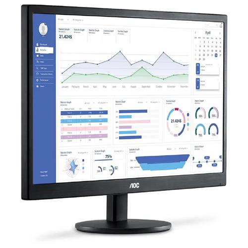 Monitor AOC 18.5" E970SWHNL, HDMI, VGA, 18.5" LED HD, 60Hz, Widescreen, Preto