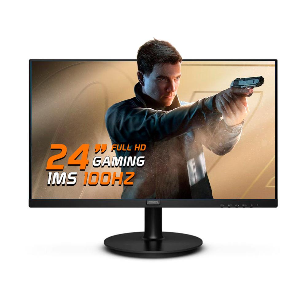 Monitor Philips 24" LED, 100Hz, FHD, Widescreen VA, Preto, 241V8LAB