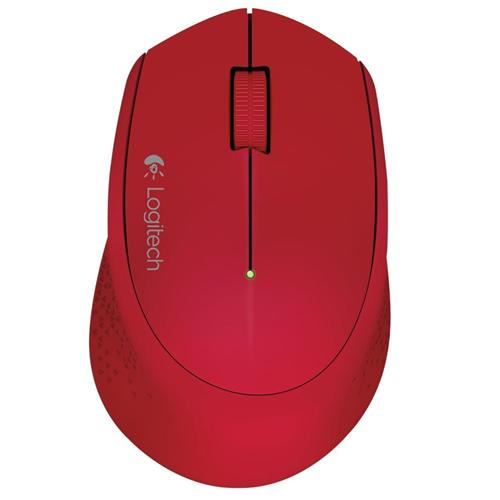 Mouse Sem Fio Logitech M280, 1000 DPI, 3 Botões, Vermelho