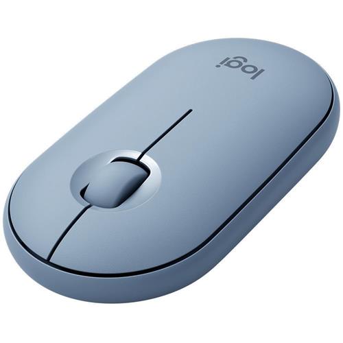 Mouse Sem Fio Logitech Pebble M350, 1000 DPI, 3 Botões, Slim, Azul
