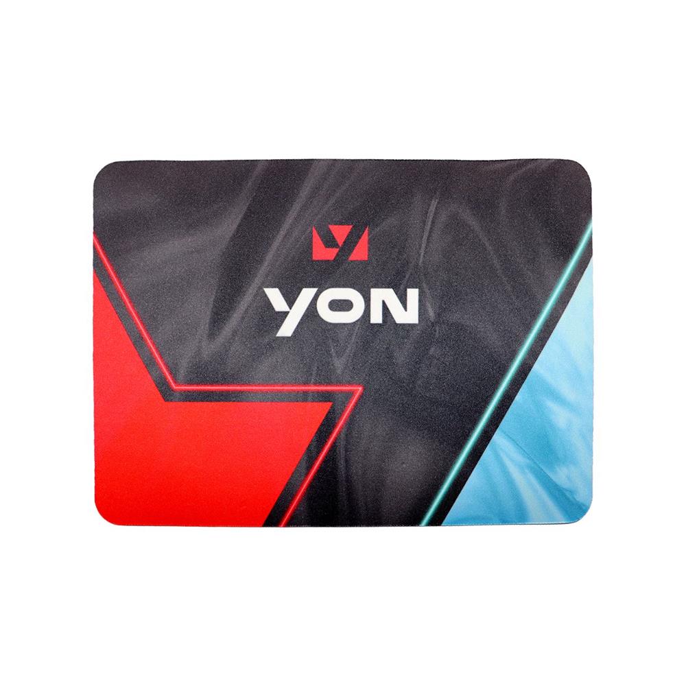Mousepad YON-01 Antiderrapante, Vermelho, Preto e Azul