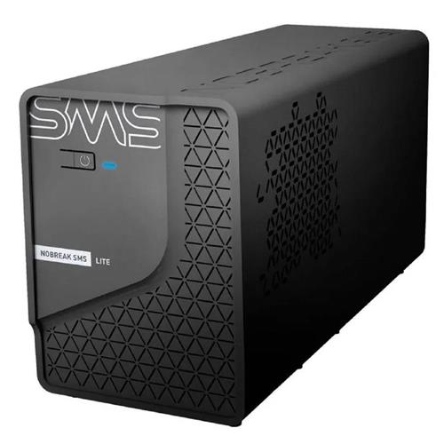 Nobreak SMS Lite, 600VA, Entrada 220V, Saída 220V, Senoidal, 4 Tomadas, Preto