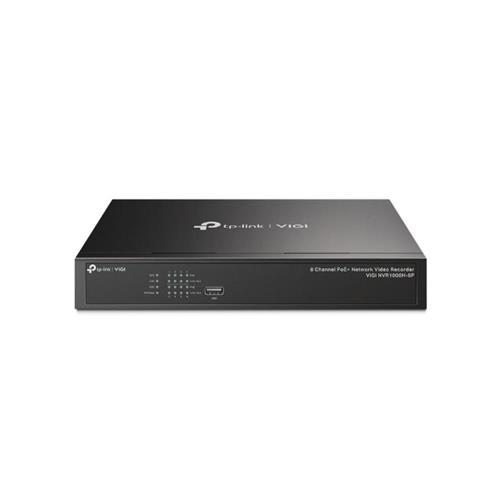 Gravador de Vídeo em Rede TP-Link VIGI NVR1008H-8P, 8 Canais IP, 8 Portas PoE+, HDMI 4K, H.265+, até 16TB