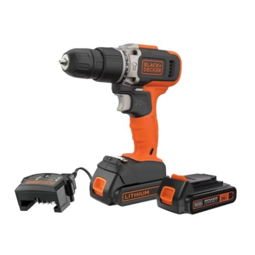 Parafusadeira Furadeira Black-Decker, BCD704C1-BR, 20v, 10mm, Laranja e Preto